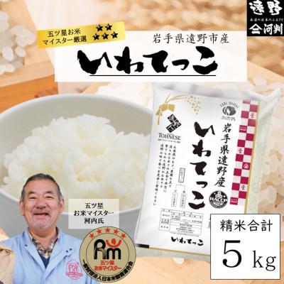 ふるさと納税 遠野市 【令和7年産】いわてっこ(精米) 岩手県遠野市産 5kg 河判