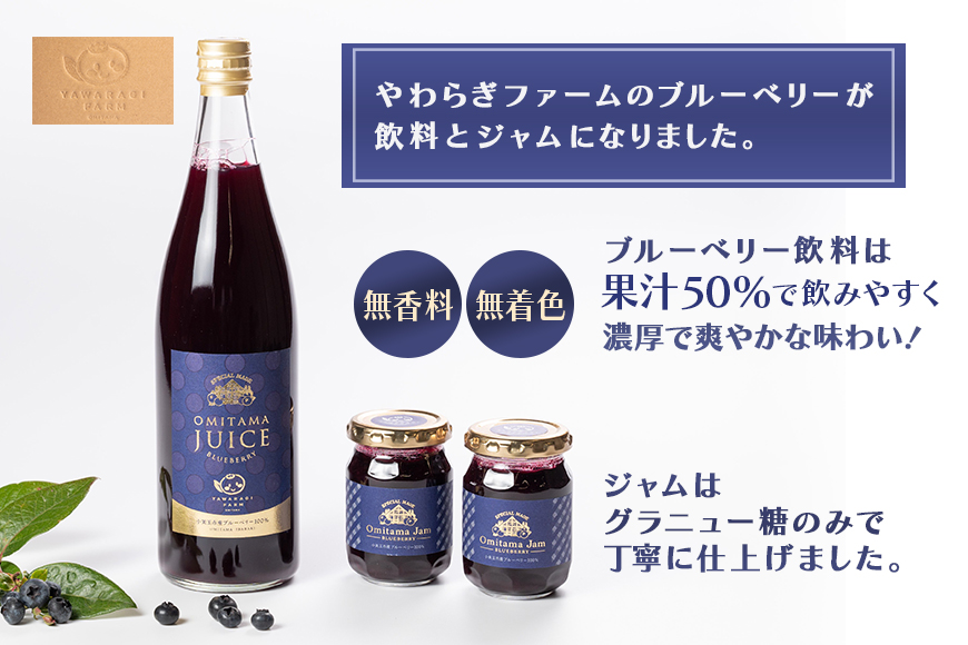 果汁50％ブルーベリー飲料2本＆ブルーベリージャム3個セット ブルーベリー ジュース ジャム ブルーベリージャム ブルーベリージュース フルーツ ビタミンE ドリンク 栄養 目にいい 美容 ギフト 贈