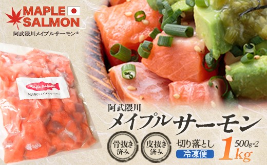 阿武隈川メイプルサーモン 切り落とし500g  2袋/計1kg　【07461-0255】