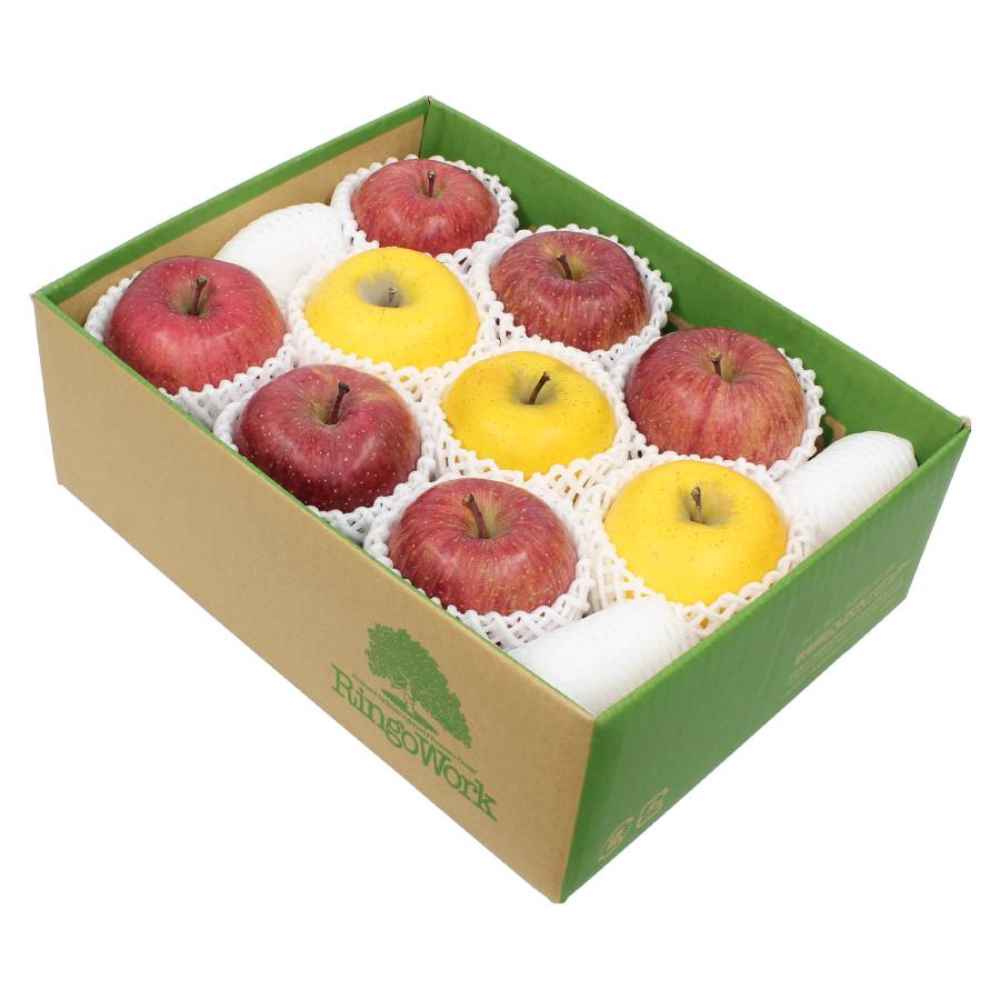 ＜RingoWork＞青森県産サンふじ＆シナノゴールドりんご3kg