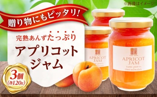 ジャム 田尻あんずのアプリコットジャム 120g 3個入り おすすめ 人気 ランキング 国産 手作り 濃厚 甘さ控えめ パン トースト ヨーグルト クラッカー スコーン アイスクリーム デザート スイーツ 菓子作り 朝食 おやつ 瓶詰め 保存食 グルメ お取り寄せ 贈り物 贈答用 ギフト プレゼント 内祝い お返し お祝い 誕生日 高級 絶品 おいしい 広島県福山市/田尻杏屋 [BAEK001]