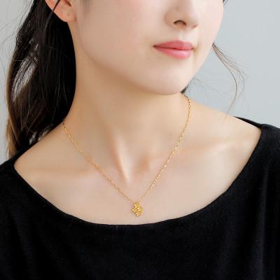 ふるさと納税 山梨県 【山梨県】【ジュエリー】K24 pure gold flower/フラワー ペンダントトップ |  | 03