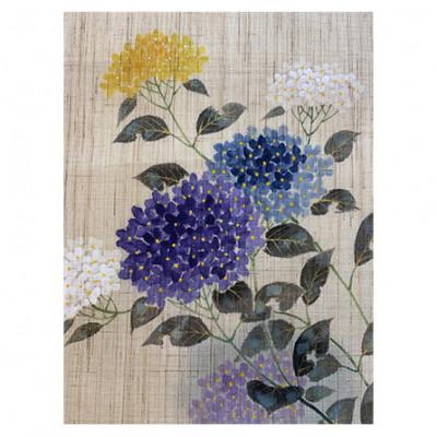 ふるさと納税 伊丹市 名古屋帯　麻　3種類の紫陽花柄　お仕立て上がり [54030318] |  | 01