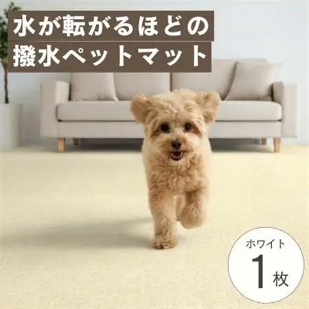 水が転がる程の撥水性!撥水ペットマット「UKU」お試し1枚 ホワイト【1666793】