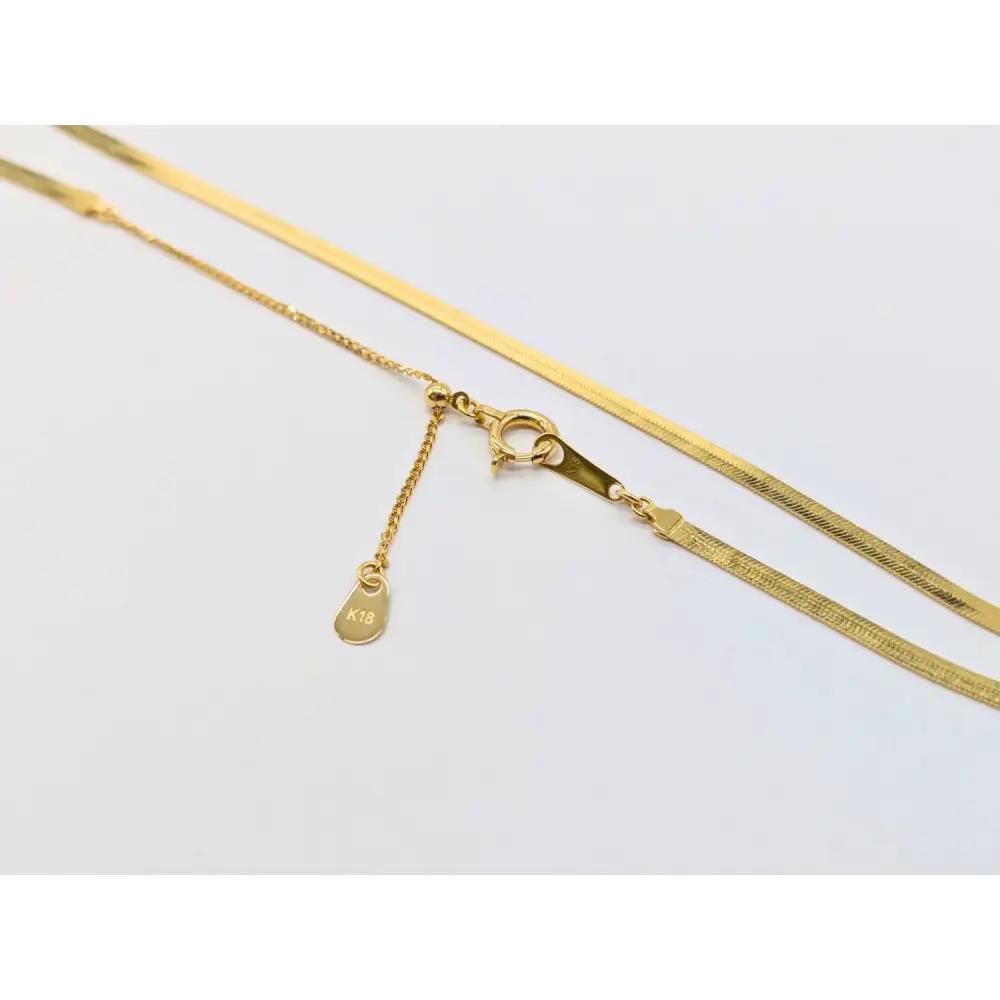 【18金イエローゴールドネックレス ビロードチェーン 40cm+5cm】｜18金 ネックレス 山森製鎖 ジュエリー アクセサリー