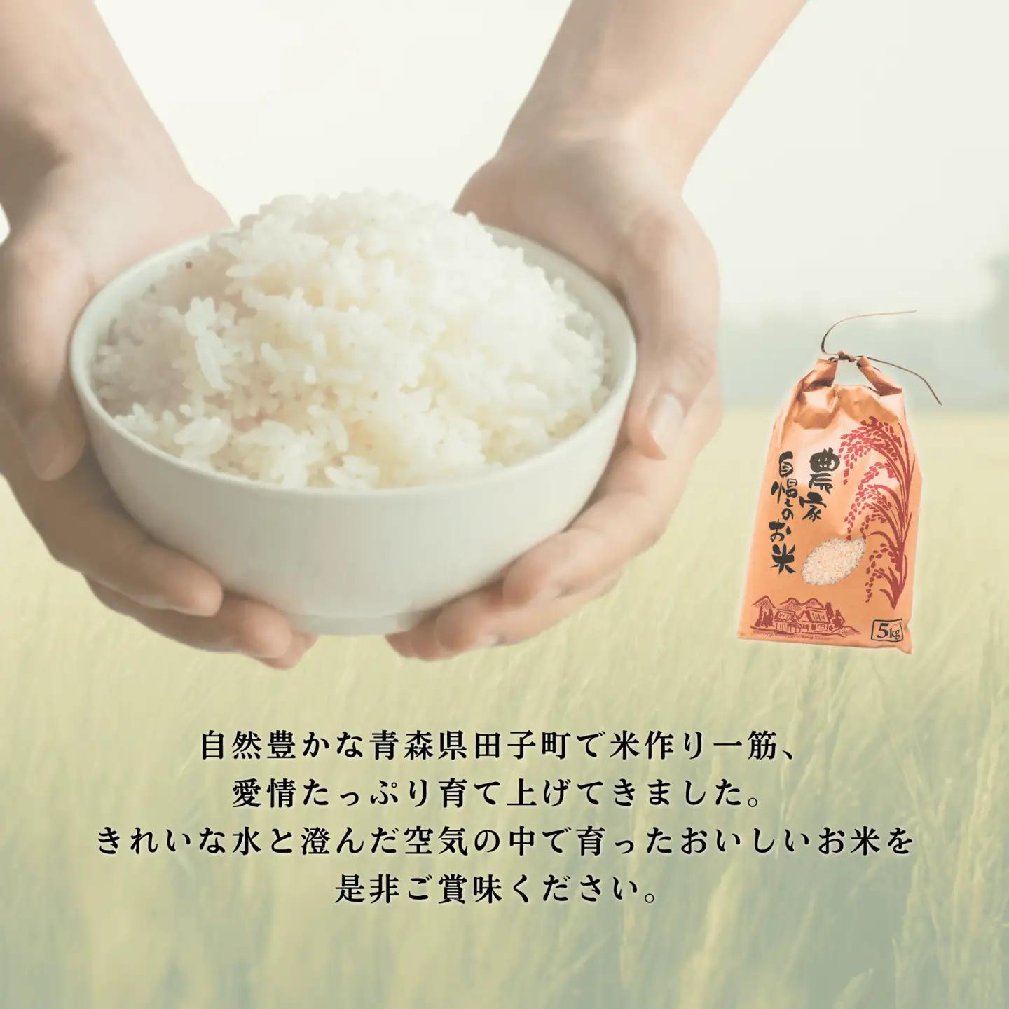 青森県田子町産　はれわたり白米10kg(5kg×2袋)