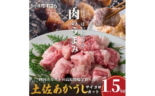 低温でも脂身がとろける土佐あかうしサイコロカット 1.5kg　牛肉 和牛 国産 BBQ オレイン酸 高知県産