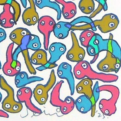 ふるさと納税 松田町 田島征三のシルクスクリーン版画「オタマジャクシのみなさん」 |  | 02