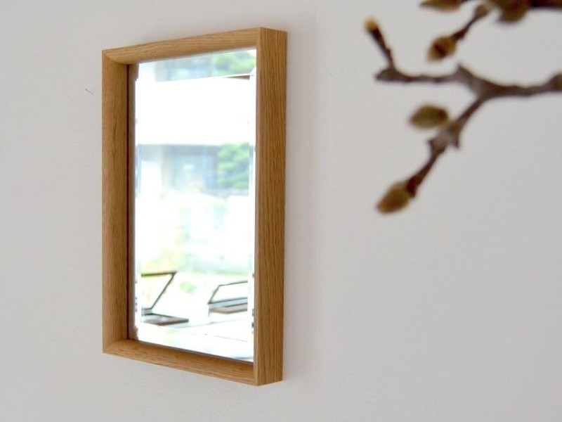 
            【HOFF&Co.】壁かけミラー　鏡 ナラ インテリア
          