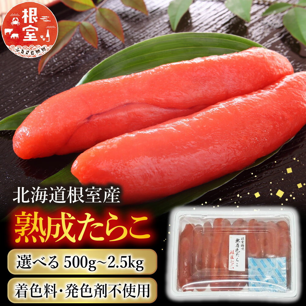 【ふるさと納税】 [北海道根室産] ＜鮭匠ふじい＞ 熟成たらこ 選べる 500g 〜 2.5kg たら子 タラコ 鱈子 魚卵 ご飯のお供 塩 塩たらこ 北海道 根室市 ふるさと納税