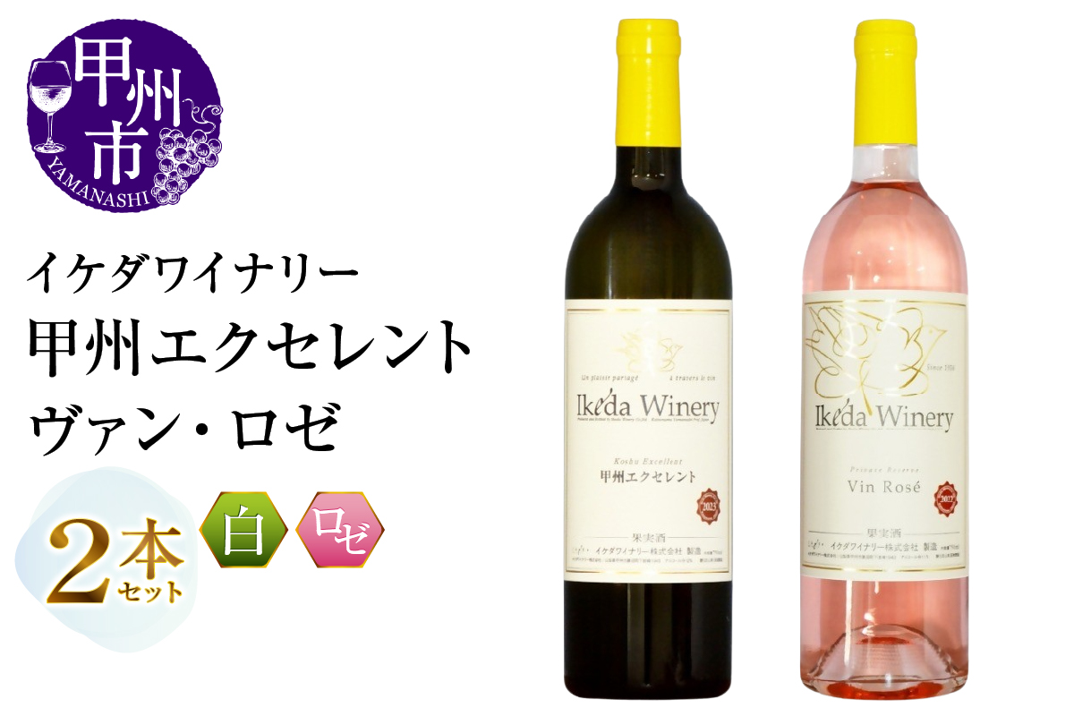 イケダワイナリー 2本セット【甲州エクセレント / ヴァン・ロゼ】（MG）B12-671