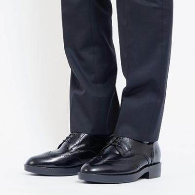 ふるさと納税 大和郡山市 カンガルー革ウイングチップ 7cmアップシークレットシューズ ブラック 24.5cm No.232 |  | 02
