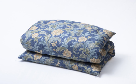 「現代の名工」「技能グランプリ・日本一」に輝く職人の手作りによる、化学素材に頼らない、天然素材「綿100%」の眠りの質を！「名工の敷布団」ベッドに敷くタイプ3kg【ブルー】ふとん工房ねむねむ