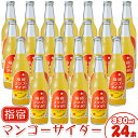 【ふるさと納税】指宿マンゴーサイダー(330ml×24本) 飲料 炭酸 ウイスキー ハイボール 割材 ご当地 サイダー【岡村商店】