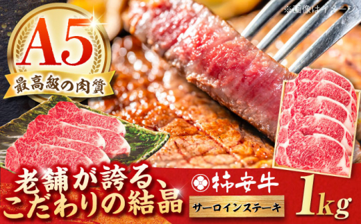 サーロインステーキ 1kg 最高級A5等級 三重県産黒毛和牛 柿安牛 1000g / サーロインステーキ a5 冷蔵 1㎏ サーロインステーキ a5 冷蔵 1㎏ サーロインステーキ a5 冷蔵 1㎏ / 亀山市 / 柿安本店 [AMBW005]