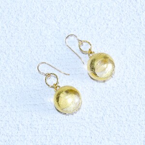 アクセサリー 金彩ピアス（カラー：クリア）【グラスアート黒木】_A0114-020