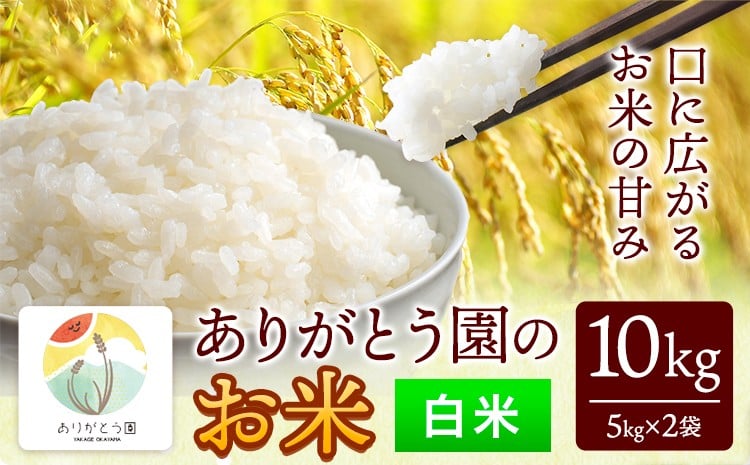 
                  令和7年産 米 岡山県産 ありがとう園のお米 白米 10kg ありがとう園《30日以内に出荷予定(土日祝除く)》岡山県 矢掛町 米 コメ  st-p
                