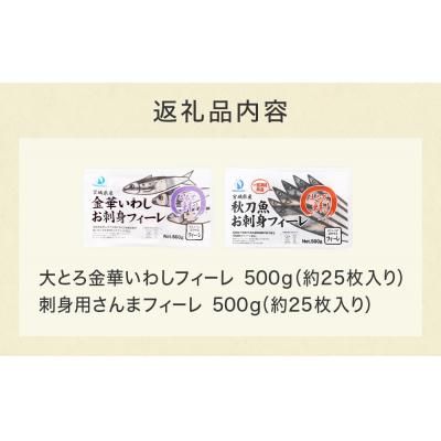 ふるさと納税 石巻市 大とろいわし さんま 欲張り セット フィーレ フィレ イワシ いわし 鰯 秋刀魚 サンマ 魚介 |  | 03