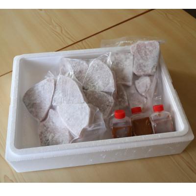 ふるさと納税 御前崎市 日光丸自慢の一本釣りカツオ使用!カツオシーステーキ 約1,200g(約400g×3)ステーキソース付 |  | 03