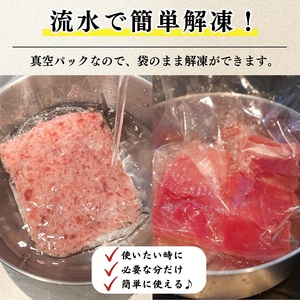 天然鮪 焼津 キハダマグロ まぐろたたき 計1kg 小分け (a10-923)