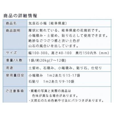ふるさと納税 大野町 庭石 気良石小端 1袋(約20kg) |  | 02