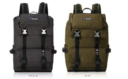 005-62 【迷彩ブラック】Revollaタブレットポケット付きスクエアバックパックリュック男女兼用