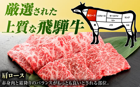 【12回定期便】 飛騨牛 焼肉用 肩ロース 700g（350g×2）/ 焼肉 牛肉 和牛 定期便 霜降り / 白川町 / 浅井商店[AWBJ017]