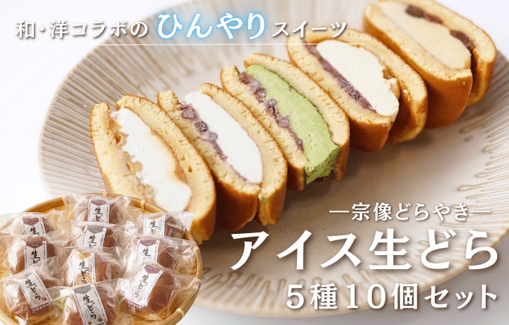 HA1816_宗像どらやき「生どら」10個セット【道の駅むなかた】