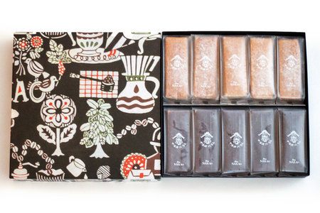 珈琲＆プレーンバウム｜コーヒー お菓子 スイーツ ギフト 仙台 富谷 なかお NAKAO カフェ チョコ 焼菓子 [0153]