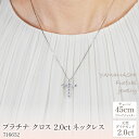 【ふるさと納税】プラチナ　クロス　2.0ct　ネックレス　管理番号716652　×1本 ふるさと納税 人気 おすすめ ランキング アクセサリー 宝石 ジュエリー 高級 記念日 プレゼント 山梨県 笛吹市 送料無料 218-060