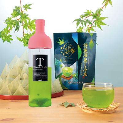 ふるさと納税 宇治田原町 緑茶 水出し 耐熱ボトルと 深蒸し 冷茶(4g×62袋入)セット