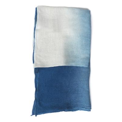 ふるさと納税 広陵町 ai amu 天然藍染スカーフ/ぼかし　026 |  | 01