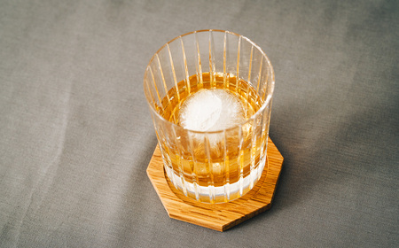 No.478 秩父市のウイスキー蒸溜所の熟成樽からつくられたコースター 4枚セット