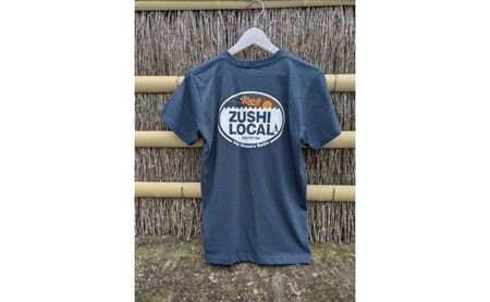 逗子オリジナルTシャツ ZUSHI LOCAL「Rising Sun ネイビー」 半袖 洋服 服 男女兼用 オリジナル 生活雑貨 ファッション 日用品 おしゃれ Sサイズ