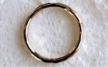 アクセサリー K14GF 槌目リング 3ミリ幅 選べるサイズ 指輪 アクセサリー ジュエリー K14 ゴールドフィルド リング