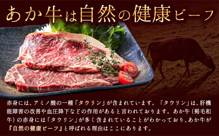 ステーキ 赤身 牛肉 サーロインステーキ 送料無料 あか牛 小分け 熊本県産 500g ( 250g x 2枚 ) 《30日以内に出荷予定(土日祝除く)》