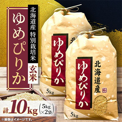 【ふるさと納税】特別栽培米 北海道産 ゆめぴりか10kg( 5kg×2袋)玄米!　特A【1745551】