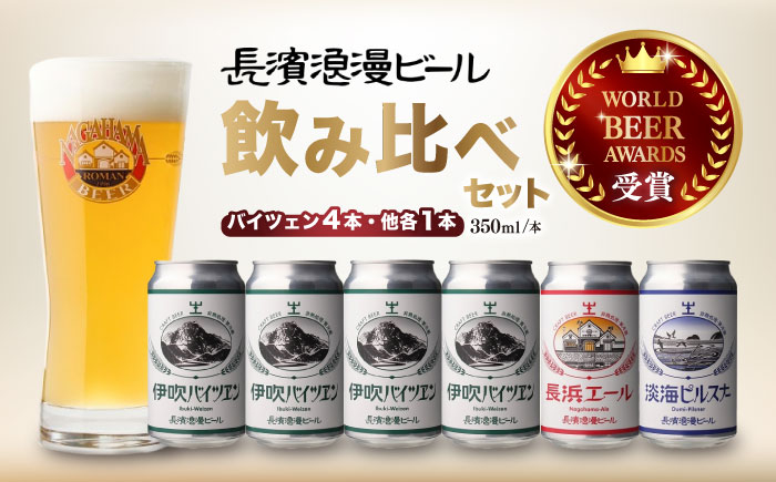 
長浜浪漫ビール 定番3種 6本ビールセット【バイツェン4本】　滋賀県長浜市/長浜浪漫ビール株式会社 [AQBX035]
