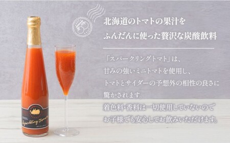 【12回定期便】 北海道サイダー スパークリングトマト 5本セット×12回 計60本 トマトジュース とまとジュース 炭酸 炭酸飲料 飲料 ドリンク スパークリング トマト とまと 北海道産 国産 サ