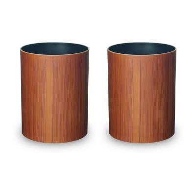 ふるさと納税 和歌山市 ナチュラルウッドBOX S 3.4L ブラックチェリー 2個組 職人が画く木目調ゴミ箱