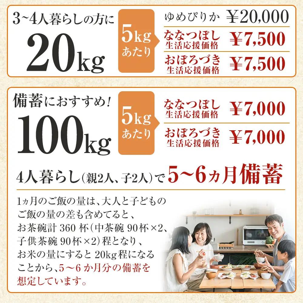 ZIP!で紹介！ 令和7年産 ゆめぴりか・ななつぼし 無洗米 真空パック 詰め合わせセット 各5kg×2個（合計20kg） | ゆめぴりか_02165