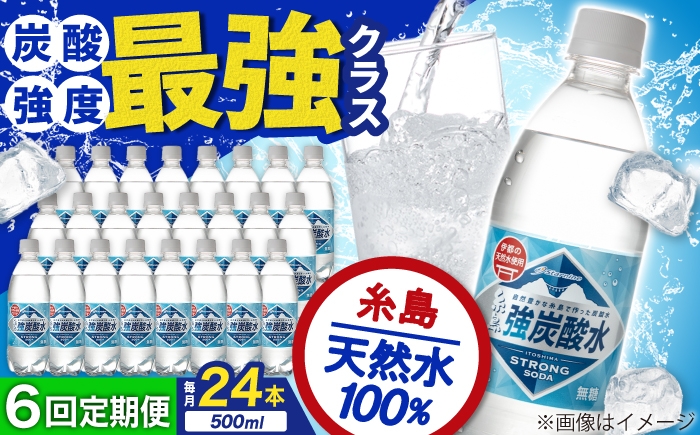 
                  【全6回定期便】強炭酸水 プレーン 500ml × 24本  糸島市 / スターナイン 炭酸水 国産 [ARM010]
                