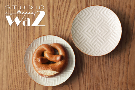 【大感謝祭対象】【波佐見焼】SHINOGI 5寸皿 2点セット 生成【studio wani】[MB63]