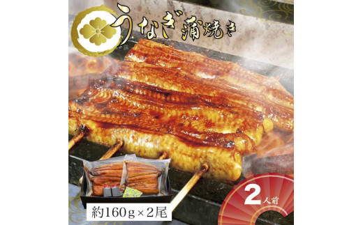 【熨斗あり】うなぎ蒲焼2人前（1人前約160g×2）贈答用パッケージ｜お取り寄せ グルメ 国産 鰻 お歳暮 御歳暮_AT02
