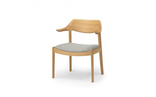 旭川家具 カンディハウス WING LUX サイドチェアー 北海道ナラNF ／ 張地（布）ブレンドLGY_01830