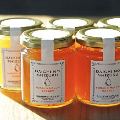 【ふるさと納税】ふらのメロンソルベ DAICHI NO SHIZUKU 5個入【1711869】