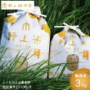 【ふるさと納税】野上耕作舎 野上米ヒノヒカリ 無洗米3kg