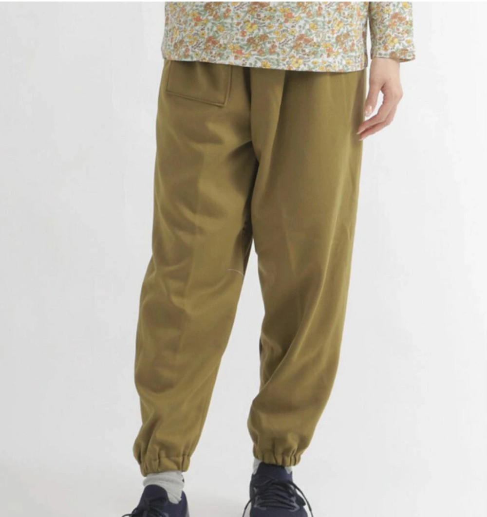 No.1184-02 サイズLもんぺ レディース グリーン 裏起毛 無地