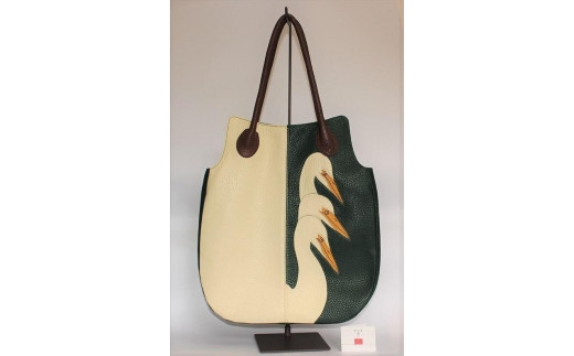 
「鞄工房　香」二色トートバッグ 鳥
