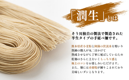 手延べ潤生ごぼうめん16食入つゆ付 - 麺 麺類 国産 九州産 野菜 練り込み麺 国産小麦 手延べ てのべ 潤い 生に戻し 再熟成 こだわり ゴボウ ごぼう もちもち麺 常温保存 人気 おすすめ 熊本